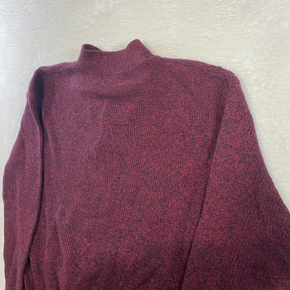 Vintage LL Bean Sweater Men's XL Fisherman 5 Button Henley Hethered Red Knit USA - Picture 7 of 10